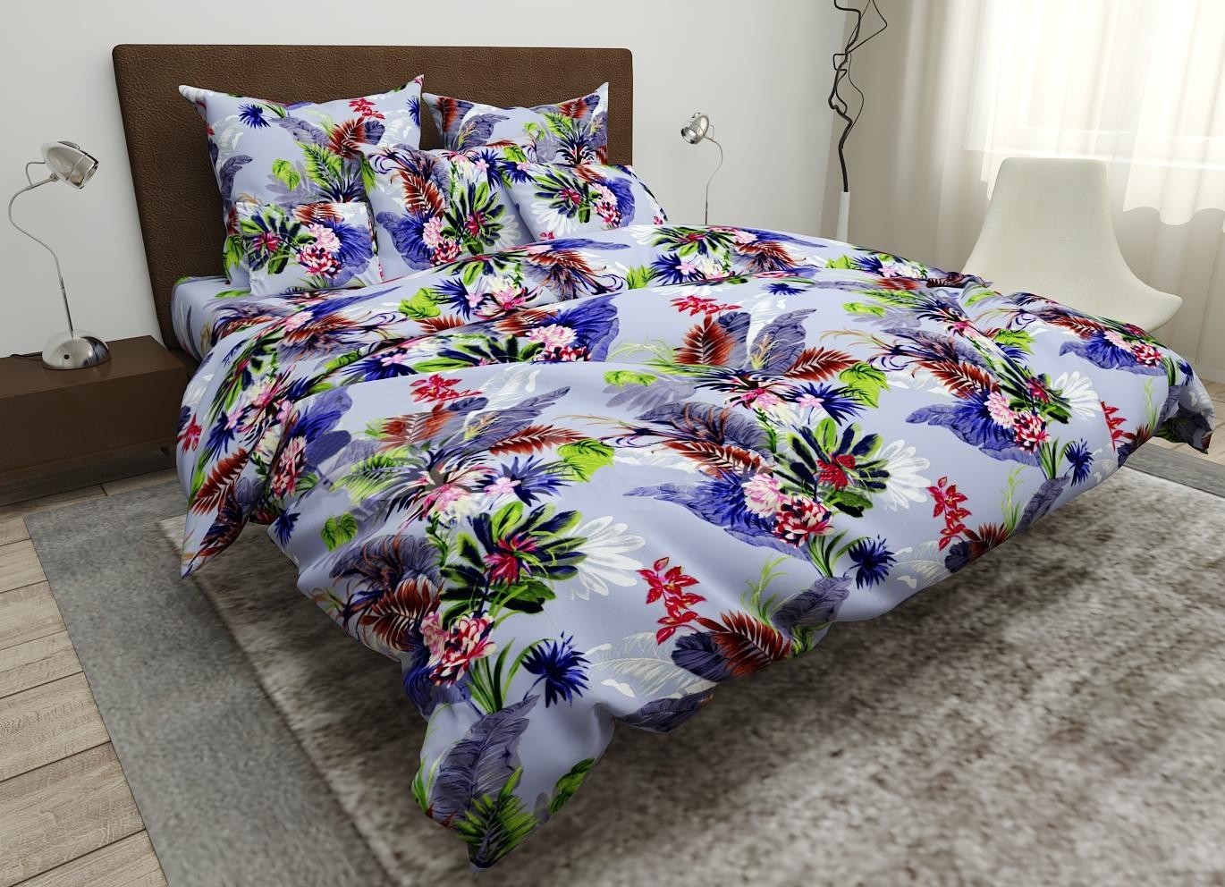 

Комплект постельного белья Flowers Бязь Двуспальный 180х215