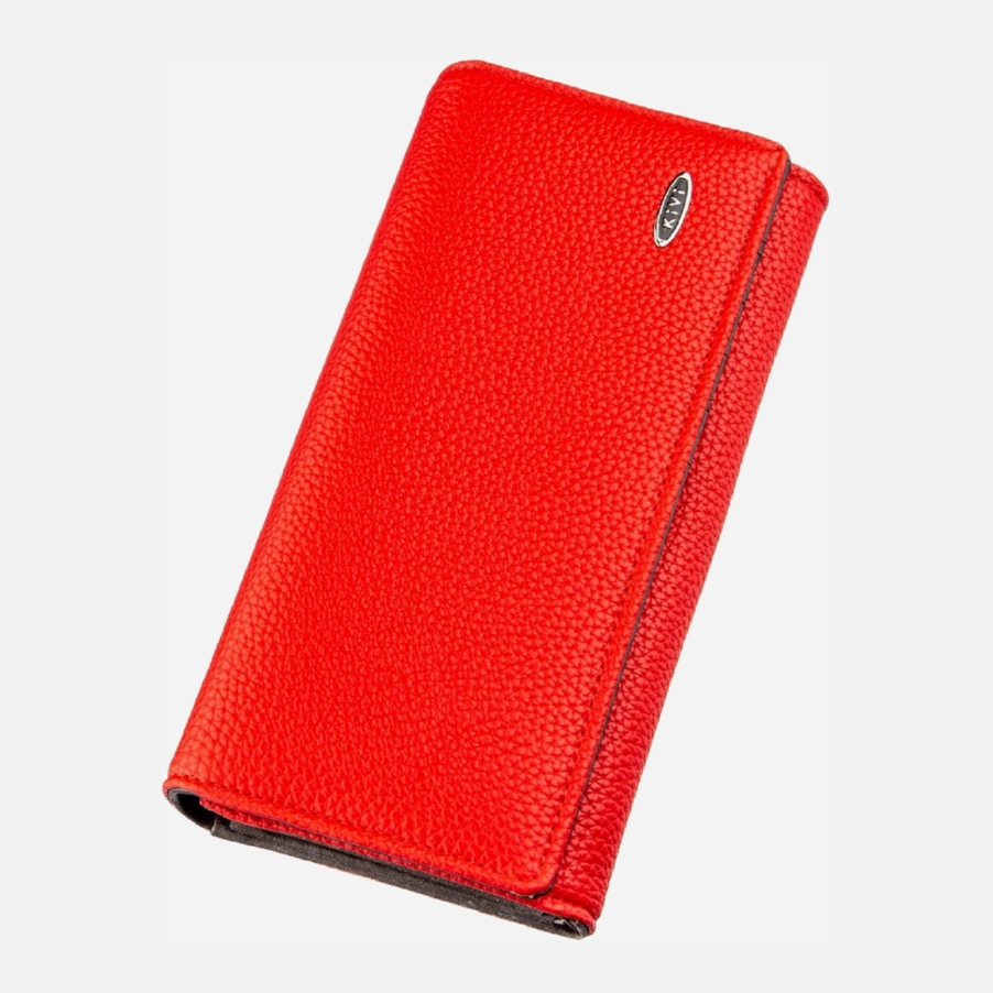 

Женский кошелек из зернистой экокожи Kivi 19058 Красный