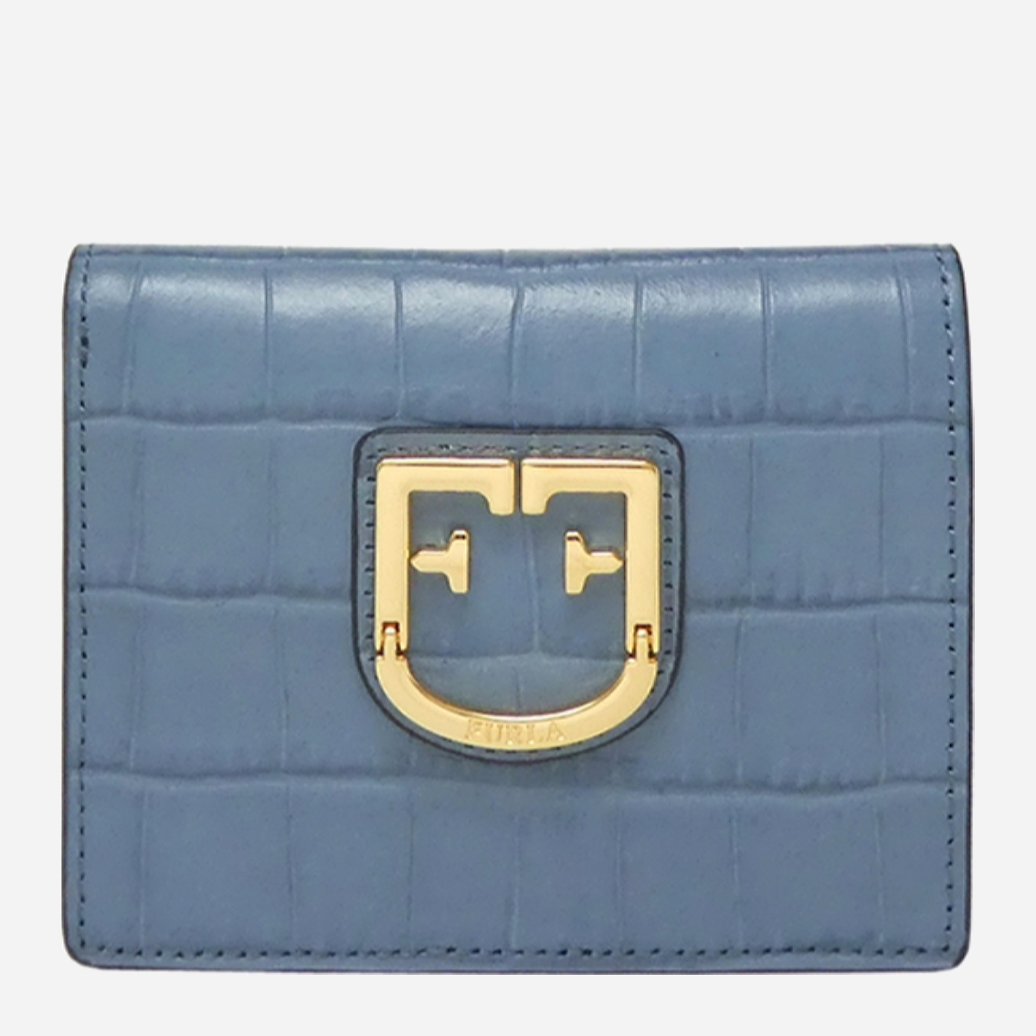 

Кошелек женский кожаный Furla Belvedere S Bi-Fold 1008450 Темно-голубой