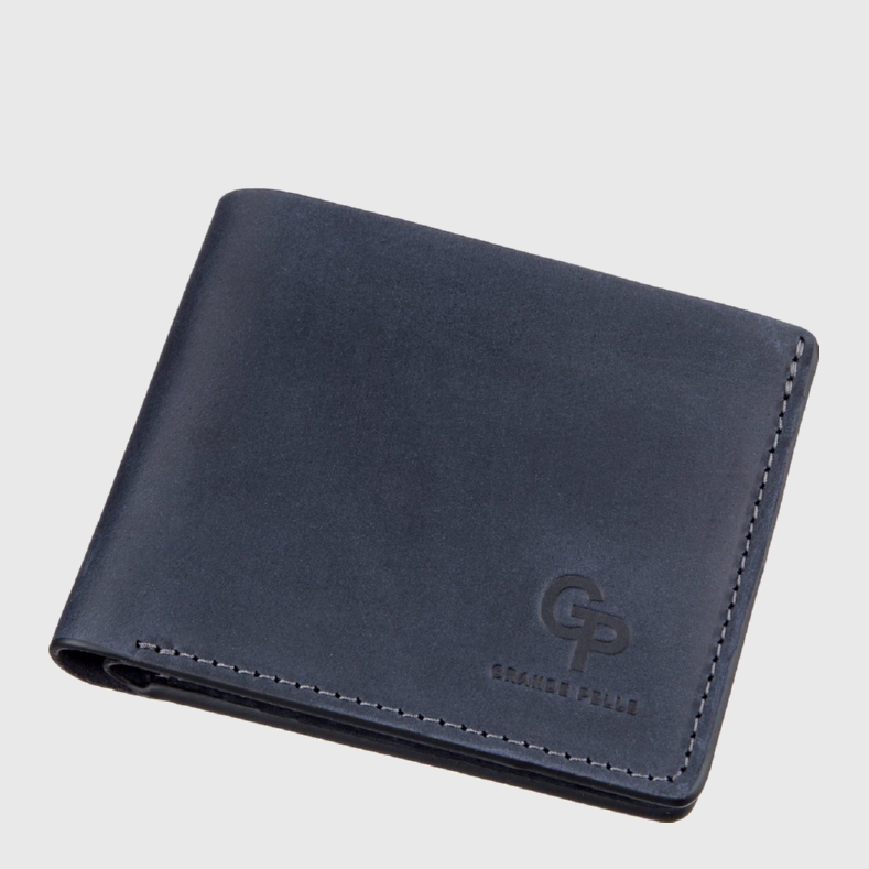 

Кожаный мужской кошелек Grande Pelle leather-11209 Синий
