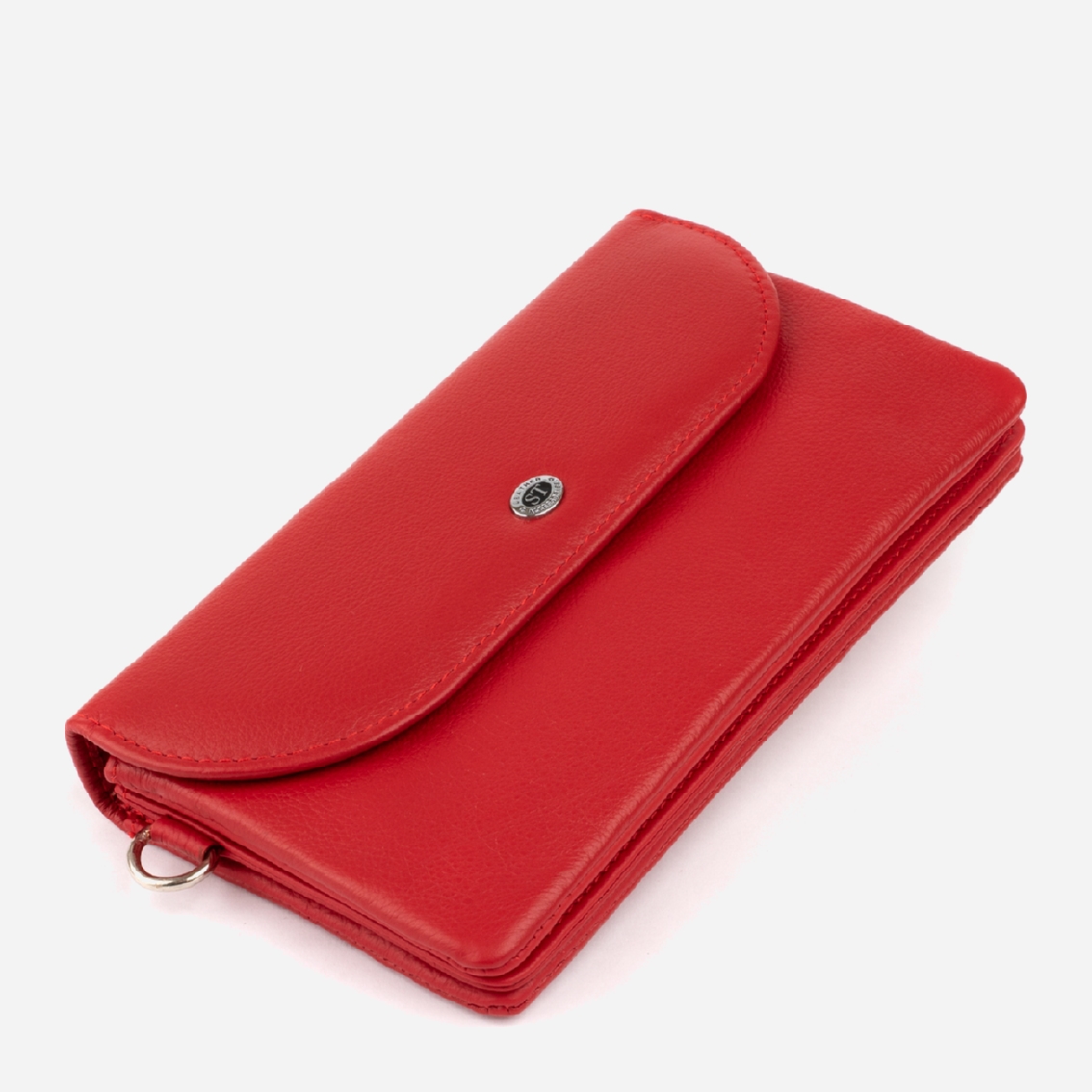 

Женский кошелек вместительный кожаный ST Leather Accessories 19321 Красный