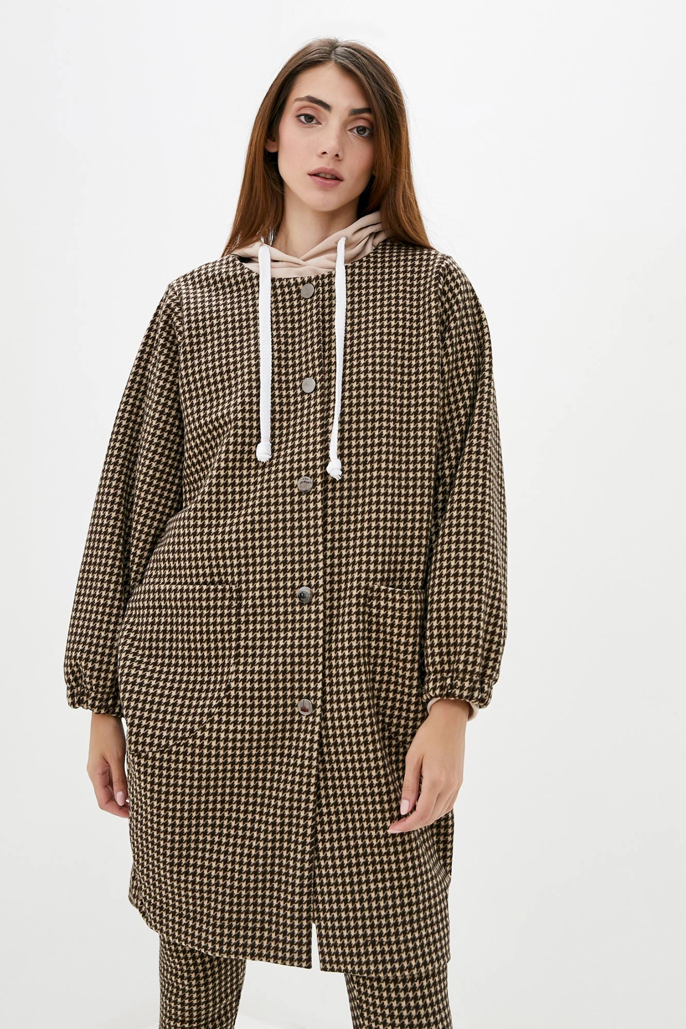 

Пальто Garne 271805 / Коричневый, Пальто Garne 271805 4XL/5XL Коричневый