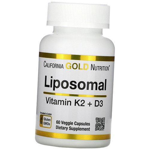 

Липосомальные Витамины К2 и Д3, Liposomal Vitamin K2+ D3, California Gold Nutrition 60вегкапс (36427014)