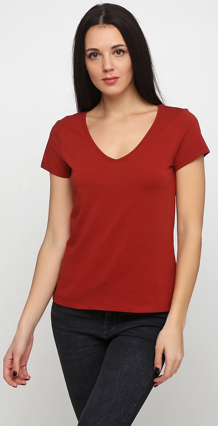 

Футболка H&M 22152484  Терракотовая, Футболка H&M 22152484 S Терракотовая