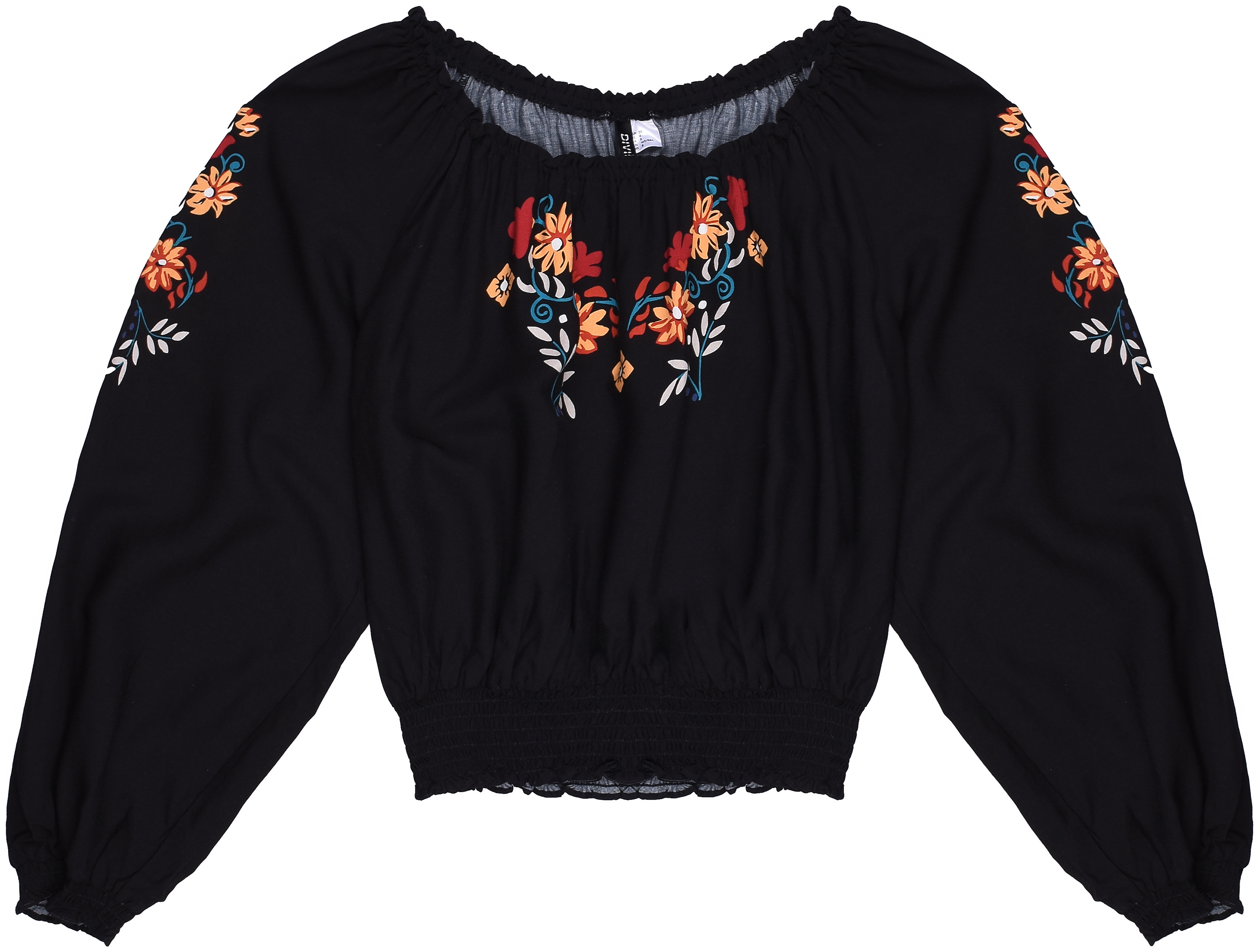 

Блузка H&M 126661122 38 Черная цветы
