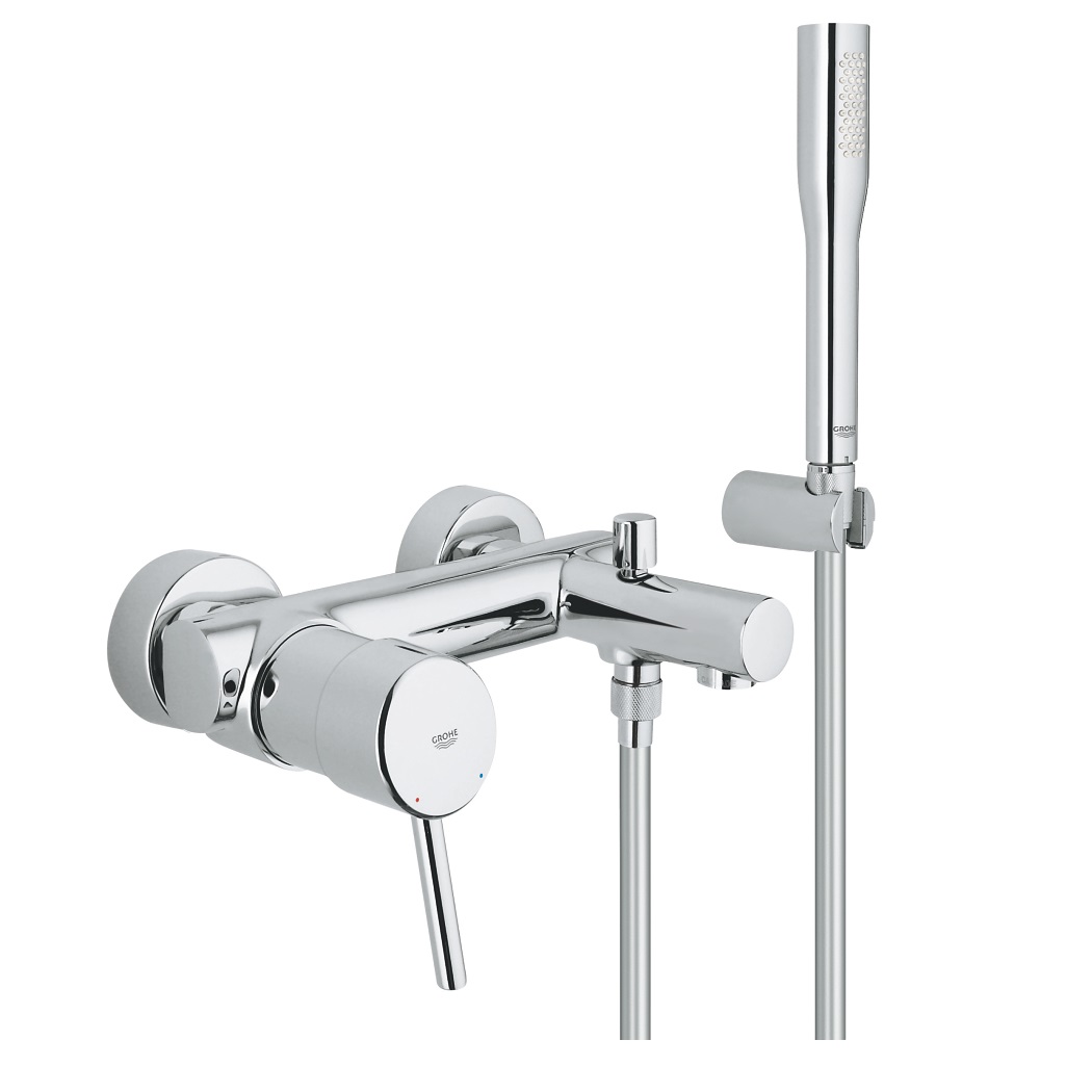 

Смеситель однорычажный для ванны Grohe Concetto DN 15 (цвет - хром) с ручным душем (32212001)