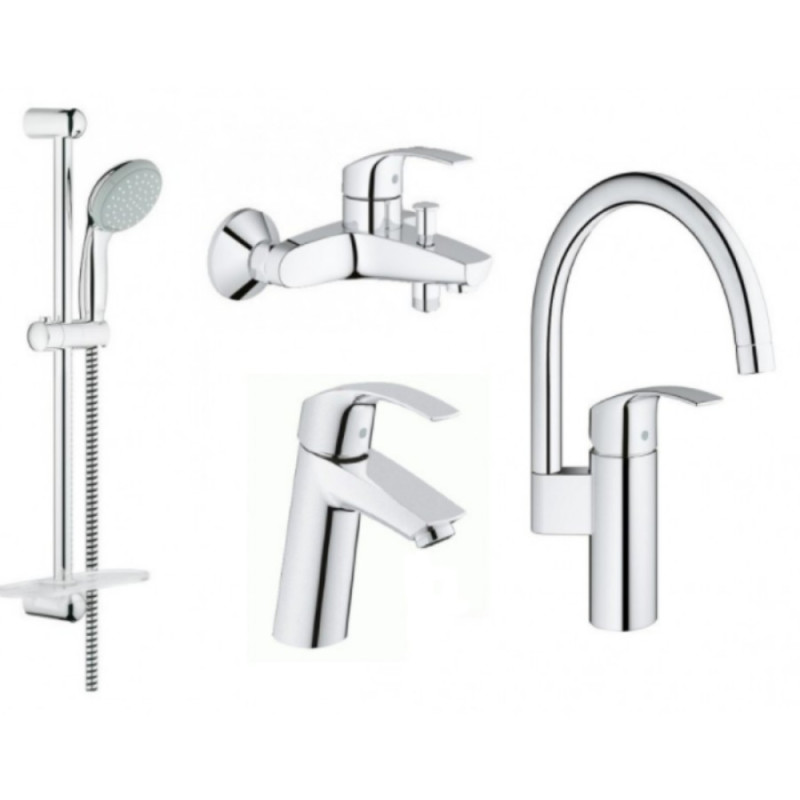 

GROHE Набiр змiшувачiв EUROSMART 4 в 1, для ванни та кухні (123248mk) (123248MK)