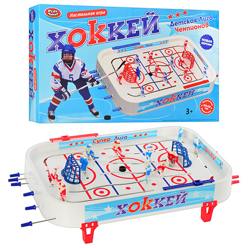 

Настольный Хоккей 0700 на штангах, фигурки 14 шт, шайбы 2 шт, наклейки