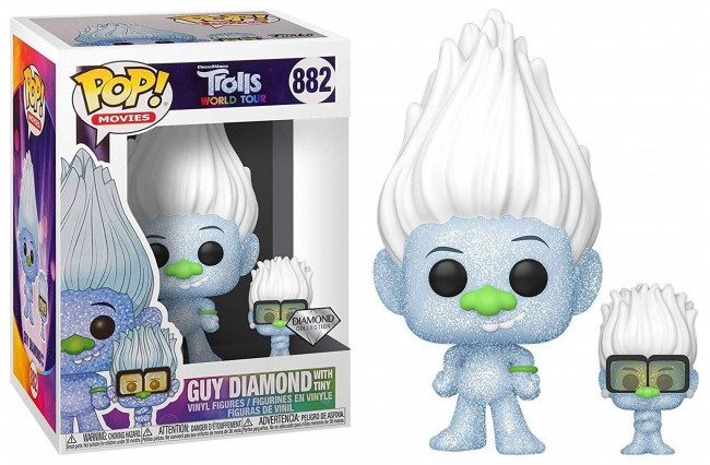 

Фигурка Funko Pop Фанко Поп Diamond Хип-хоп Гай Даймонд и Крошка Тролли Мировой тур 10 см