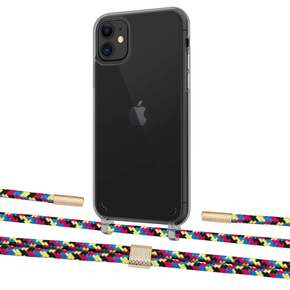 

Чехол Upex Crossbody Protection Case для iPhone 11 Dark with Twine Critical Camouflage and Fausset Gold
