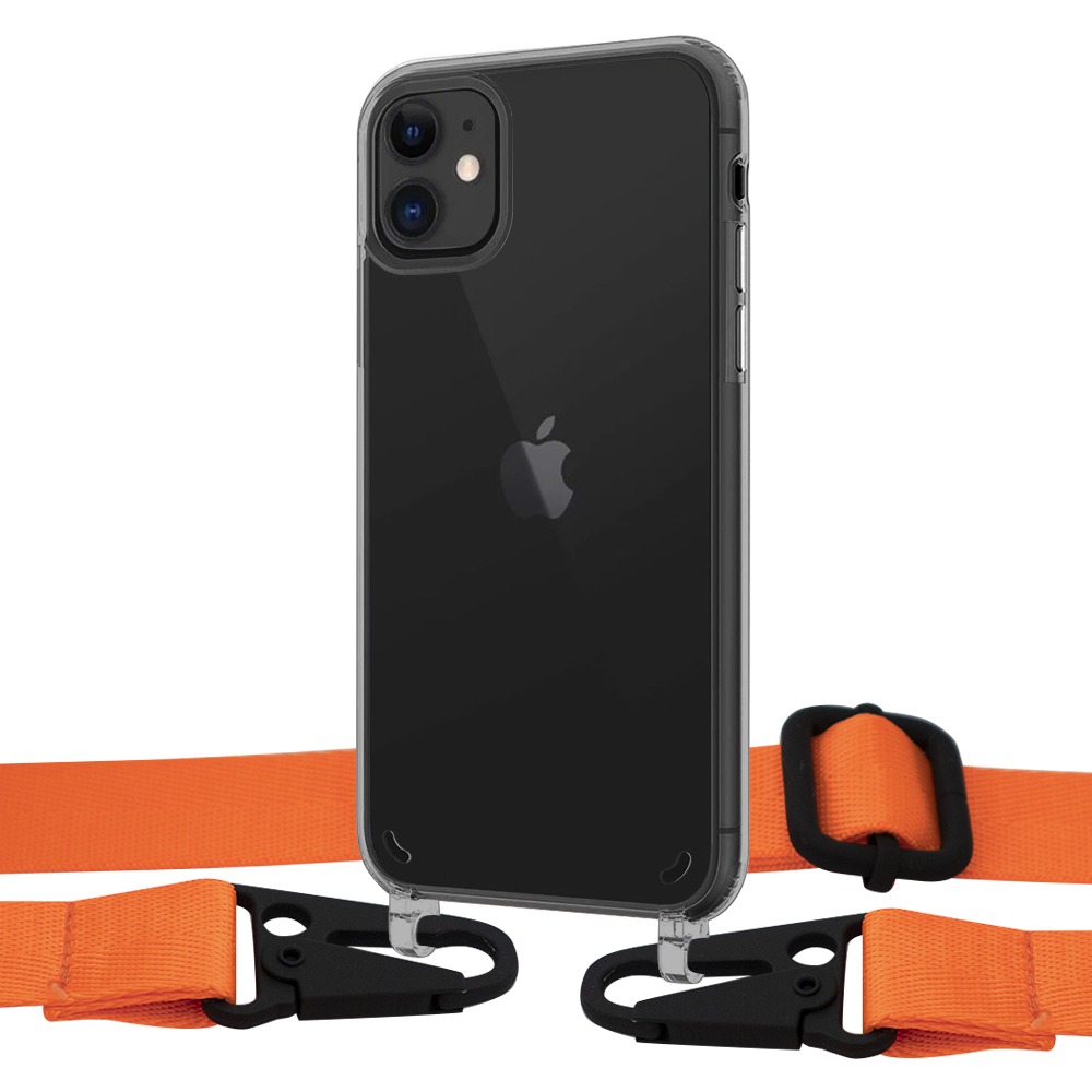 

Чехол Upex Crossbody Protection Case для iPhone 11 Dark with Harness Orange Flame