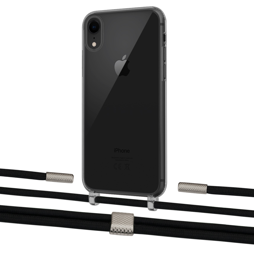 

Чехол Upex Crossbody Protection Case для iPhone XR Dark with Twine Black and Fausset Silver