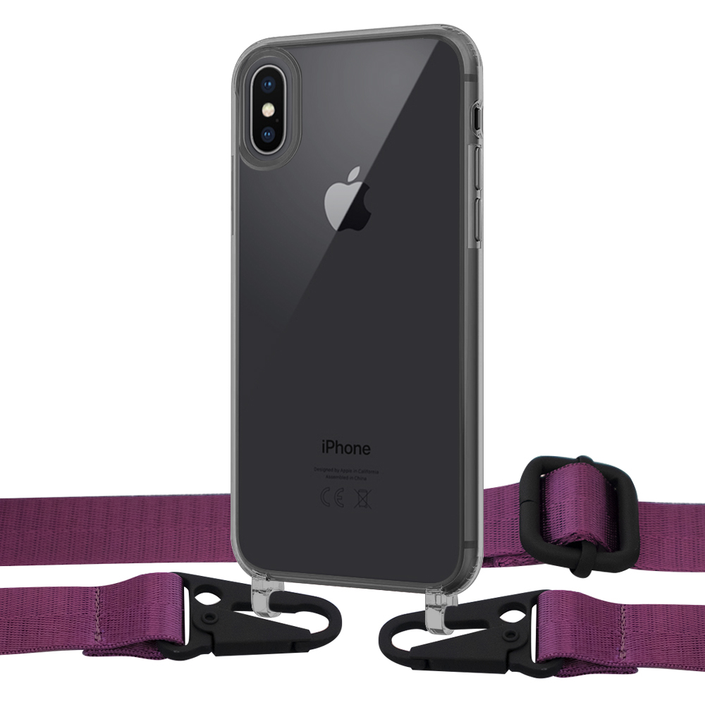 

Чехол Upex Crossbody Protection Case для iPhone XS | X Dark with Harness Amethyst