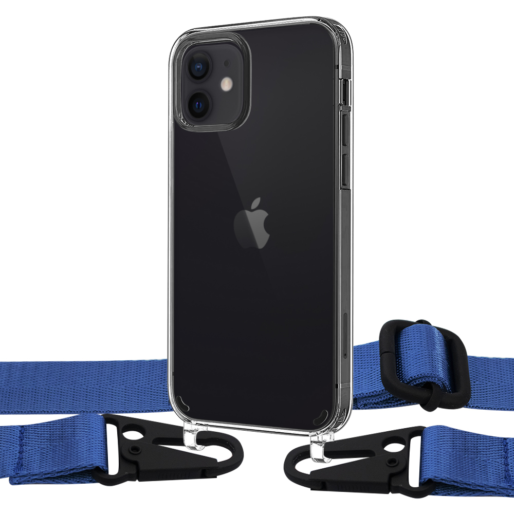 

Чехол Upex Crossbody Protection Case для iPhone 12 mini Crystal with Harness Capri Blue