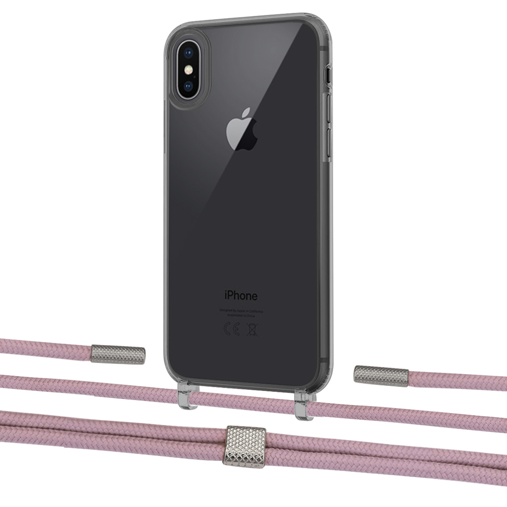 

Чехол Upex Crossbody Protection Case для iPhone XS | X Dark with Twine Rose Gold and Fausset Silver