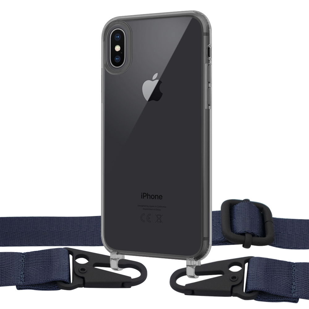 

Чехол Upex Crossbody Protection Case для iPhone XS Max Dark with Harness Deep Navy