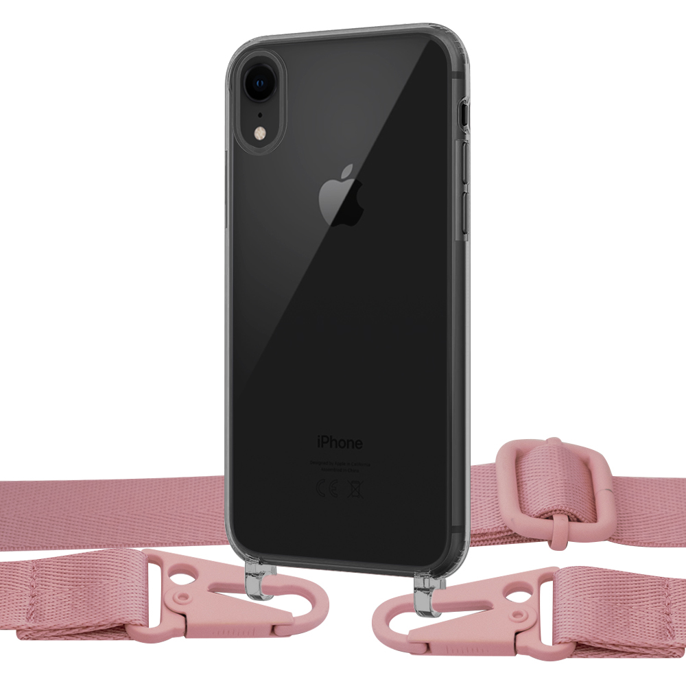 

Чехол Upex Crossbody Protection Case для iPhone XR Dark with Harness Pink