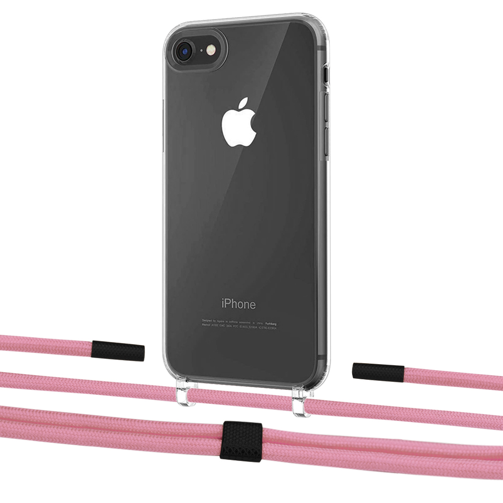

Чехол Upex Crossbody Protection Case для iPhone SE 2020 | 8 | 7 Crystal with Twine Coral and Fausset Matte Black