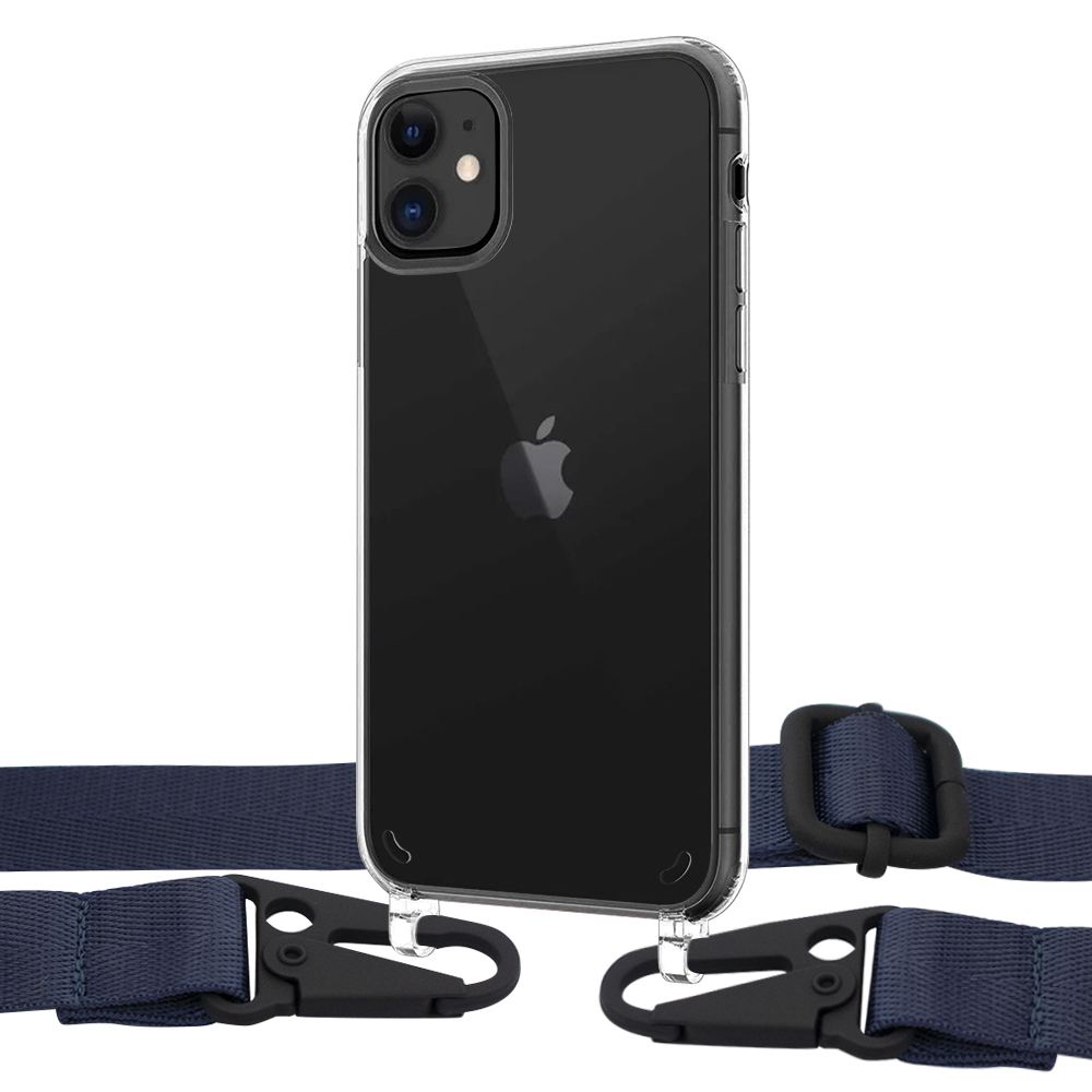 

Чехол Upex Crossbody Protection Case для iPhone 11 Crystal with Harness Deep Navy