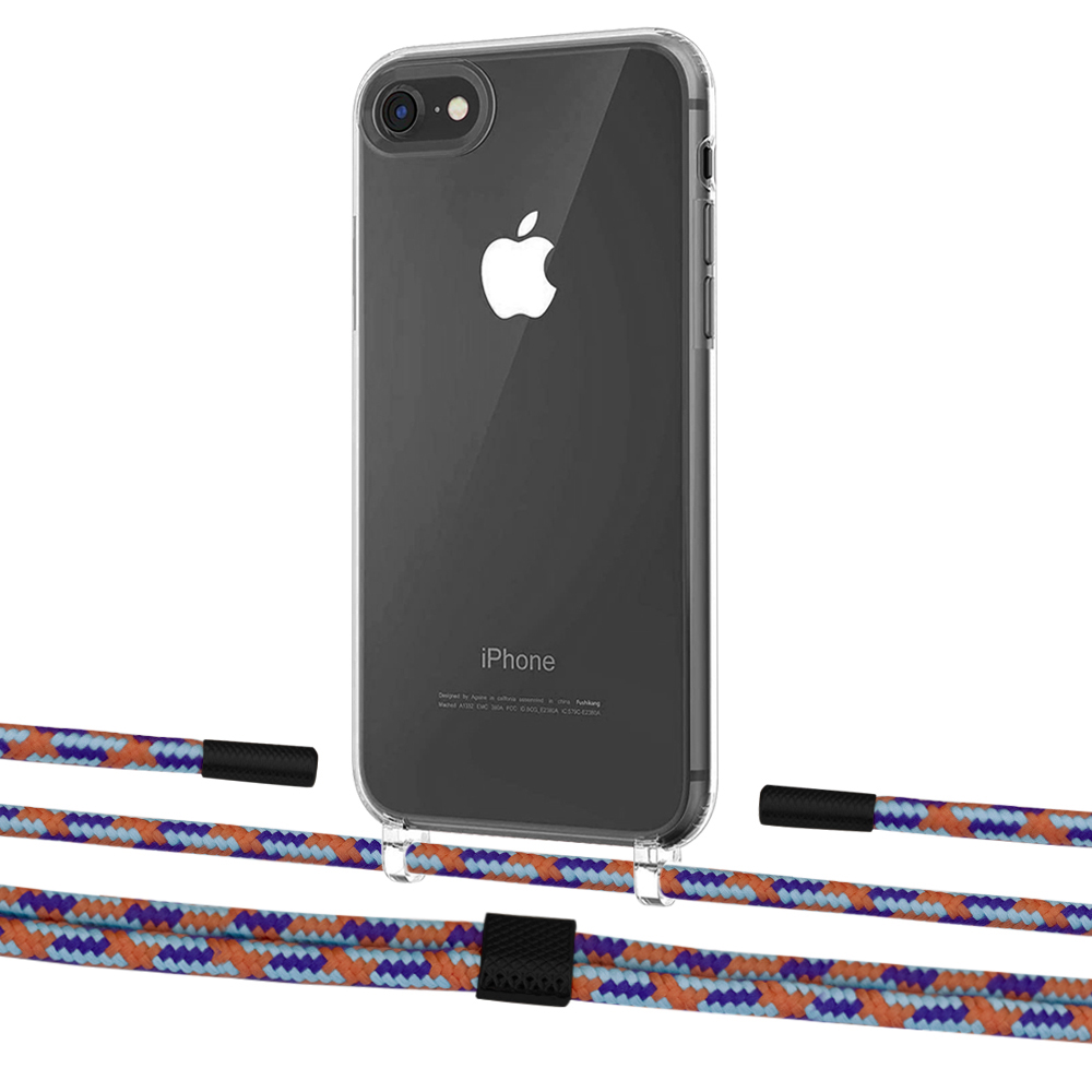 

Чехол Upex Crossbody Protection Case для iPhone SE 2020 | 8 | 7 Crystal with Twine Blue Sunset and Fausset Matte Black
