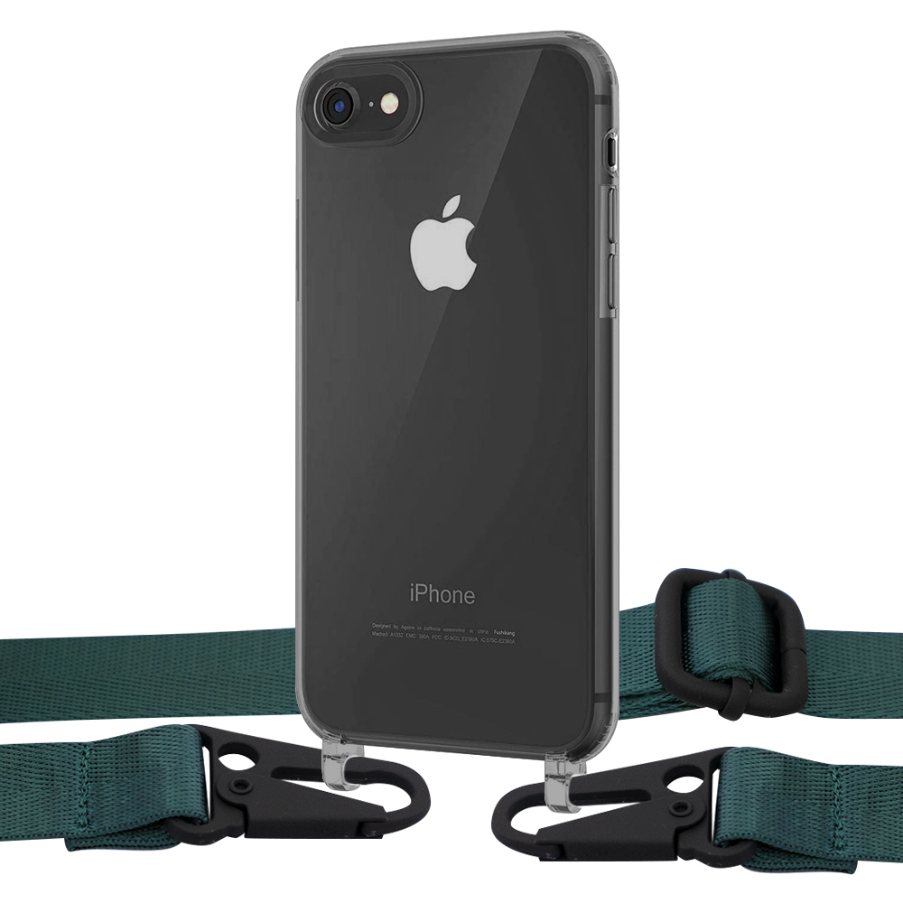 

Чехол Upex Crossbody Protection Case для iPhone SE 2020 | 8 | 7 Dark with Harness Cyprus Green