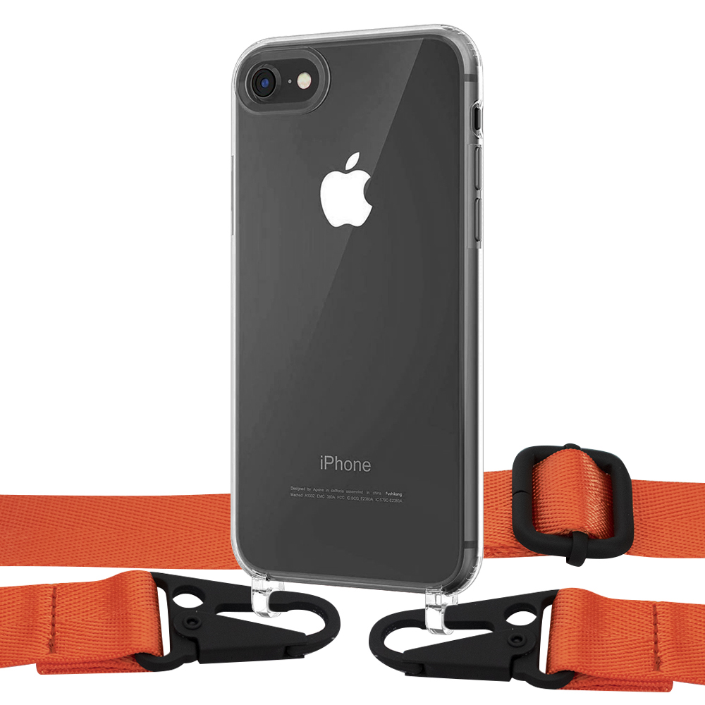 

Чехол Upex Crossbody Protection Case для iPhone SE 2020 | 8 | 7 Crystal with Harness Kumquat