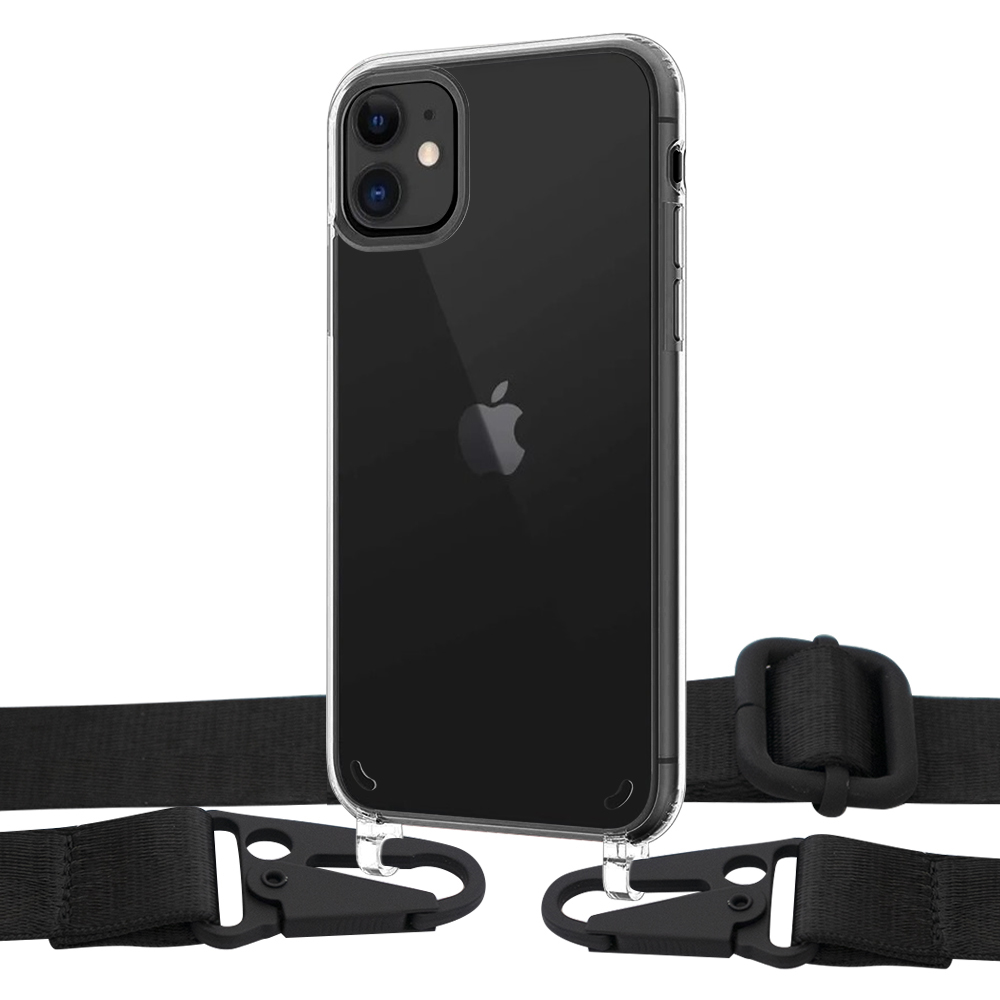 

Чехол Upex Crossbody Protection Case для iPhone 11 Crystal with Harness Black