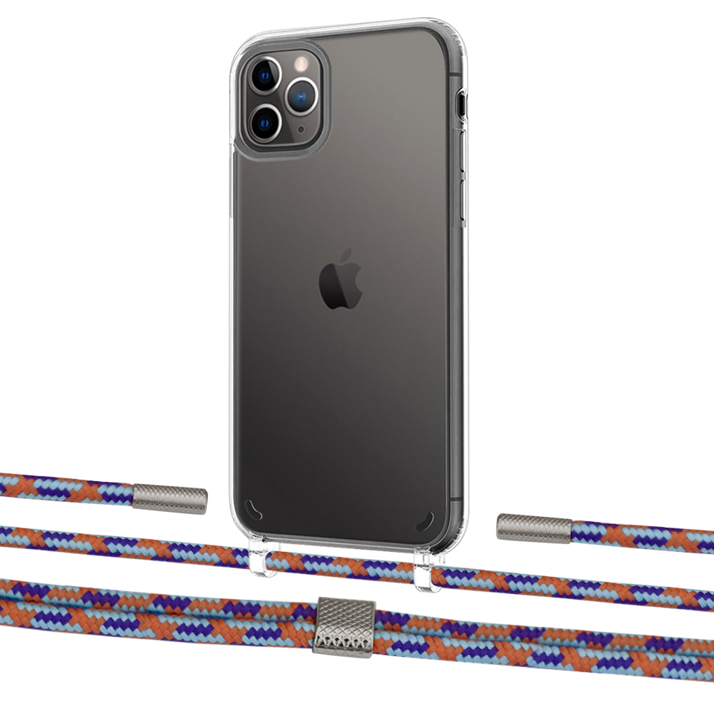 

Чехол Upex Crossbody Protection Case для iPhone 11 Pro Crystal with Twine Blue Sunset and Fausset Silver