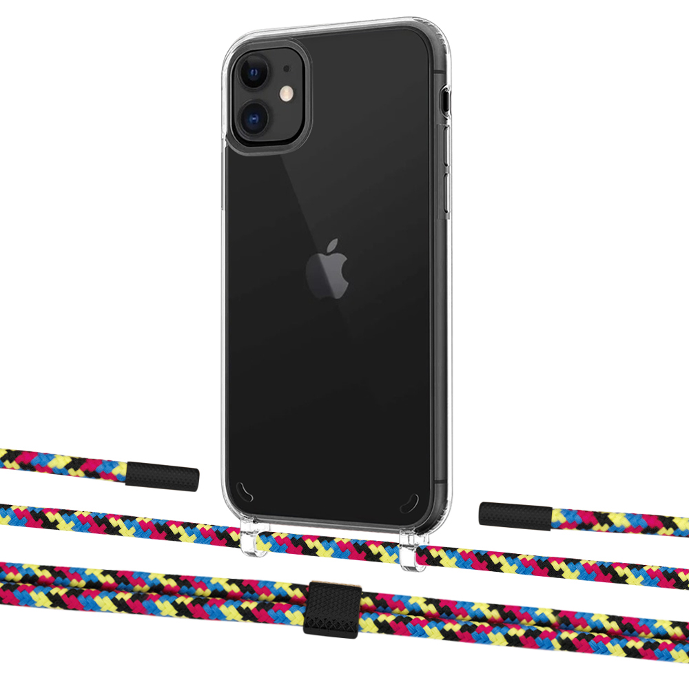 

Чехол Upex Crossbody Protection Case для iPhone 11 Crystal with Twine Critical Camouflage and Fausset Matte Black