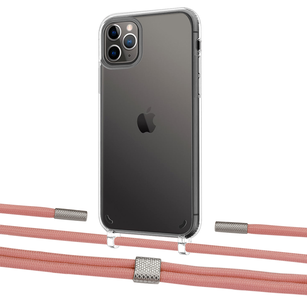 

Чехол Upex Crossbody Protection Case для iPhone 11 Pro Crystal with Twine Cantaloupe and Fausset Silver
