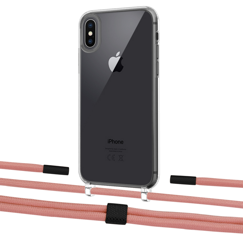 

Чехол Upex Crossbody Protection Case для iPhone XS Max Crystal with Twine Cantaloupe and Fausset Matte Black