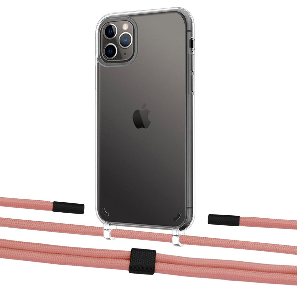

Чехол Upex Crossbody Protection Case для iPhone 11 Pro Max Crystal with Twine Cantaloupe and Fausset Matte Black