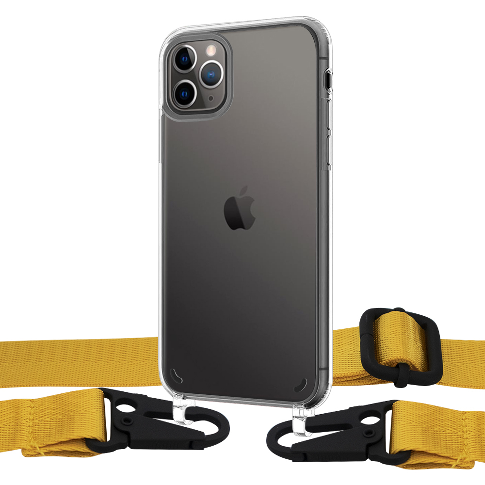 

Чехол Upex Crossbody Protection Case для iPhone 11 Pro Max Crystal with Harness Pineapple