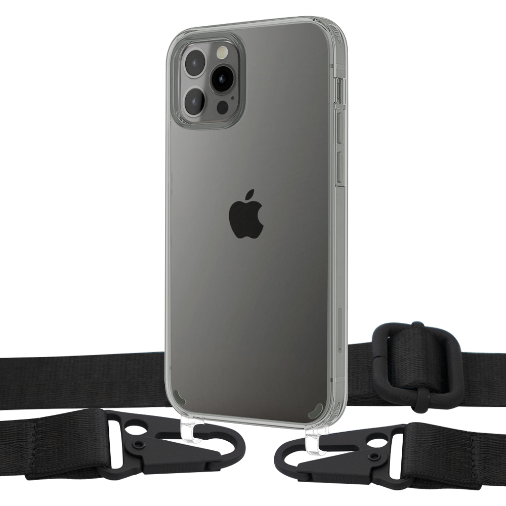 

Чехол Upex Crossbody Protection Case для iPhone 12 Pro Max Crystal with Harness Black