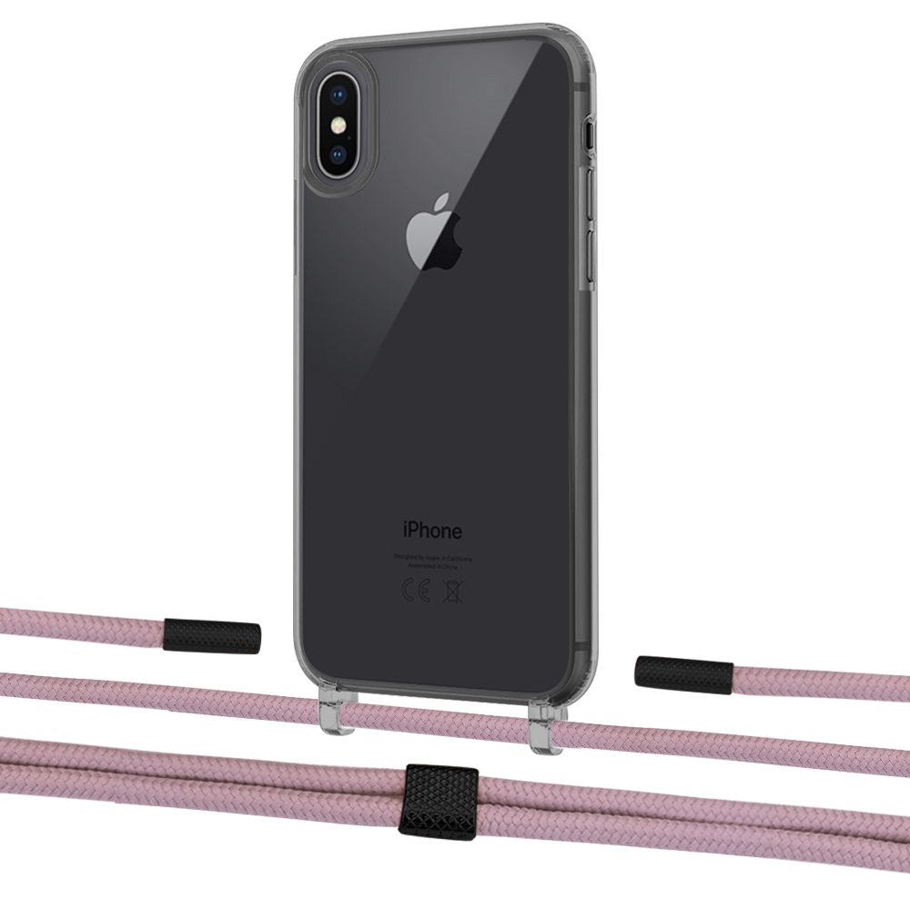 

Чехол Upex Crossbody Protection Case для iPhone XS Max Dark with Twine Rose Gold and Fausset Matte Black
