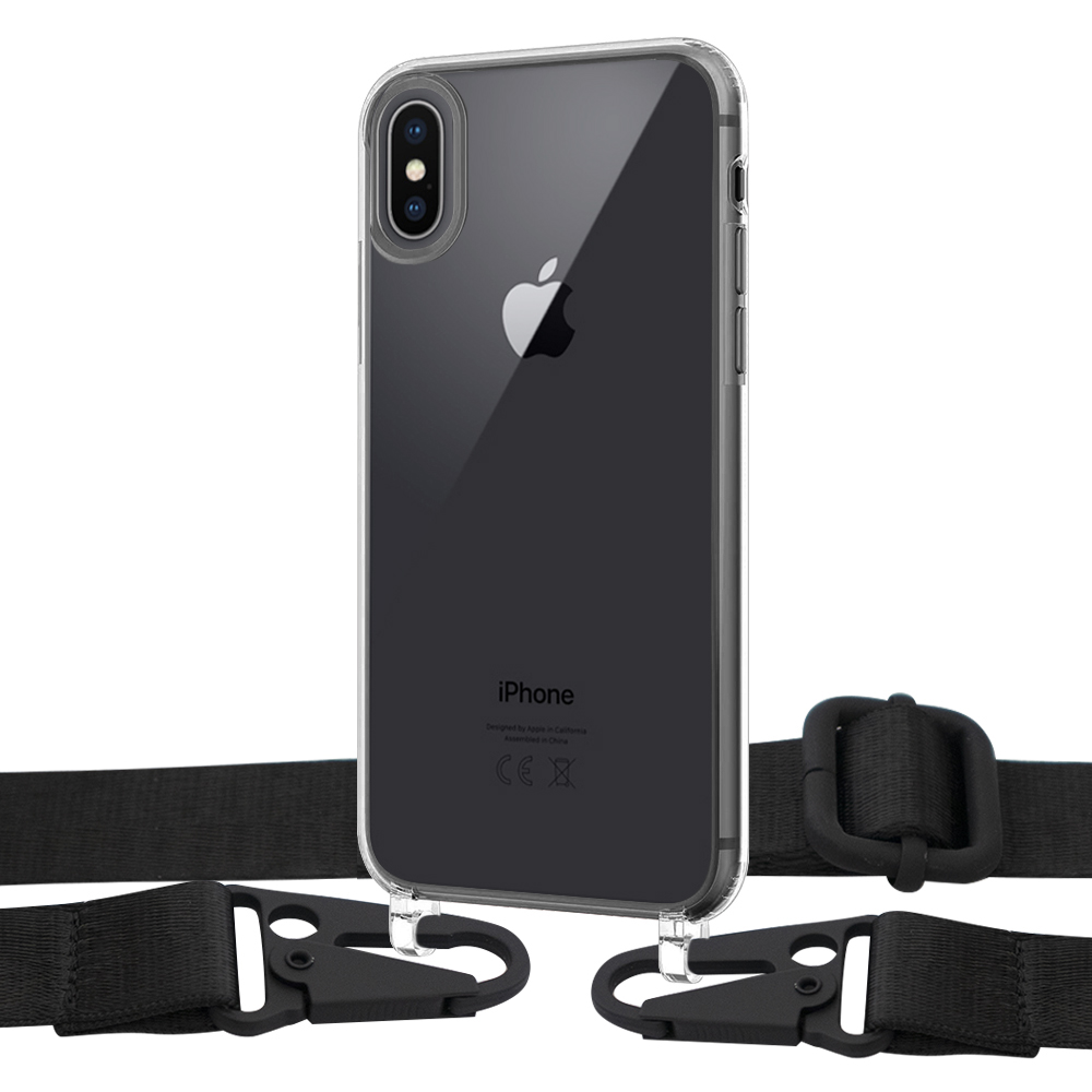 

Чехол Upex Crossbody Protection Case для iPhone XS Max Crystal with Harness Black