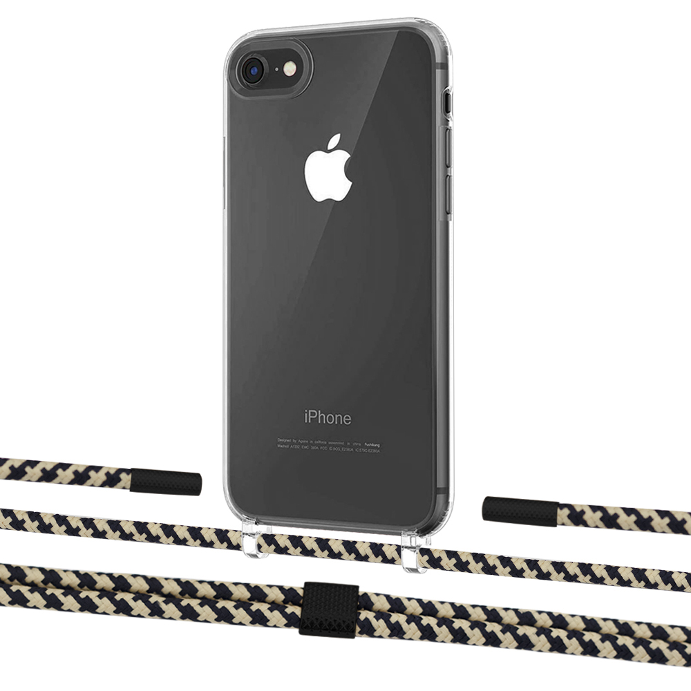 

Чехол Upex Crossbody Protection Case для iPhone SE 2020 | 8 | 7 Crystal with Twine Copper and Fausset Matte Black