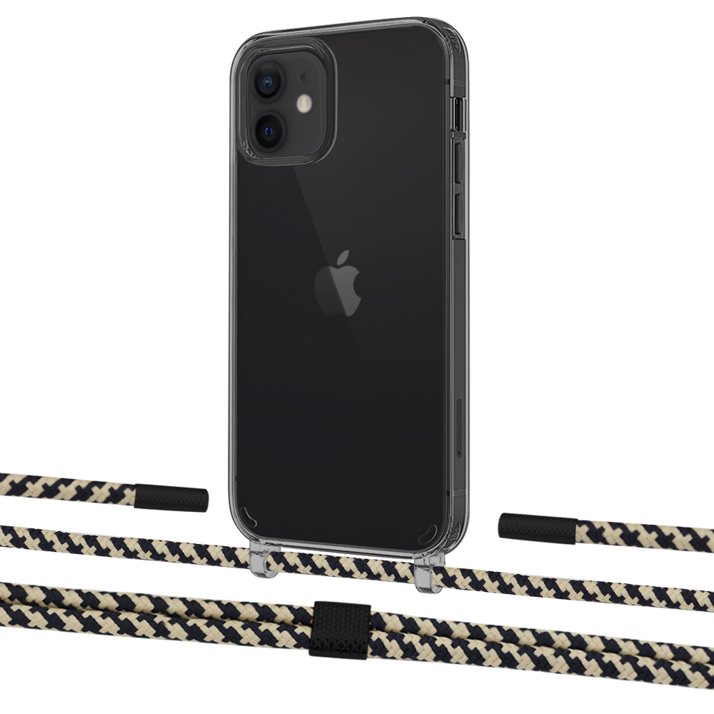 

Чехол Upex Crossbody Protection Case для iPhone 12 mini Dark with Twine Copper and Fausset Matte Black