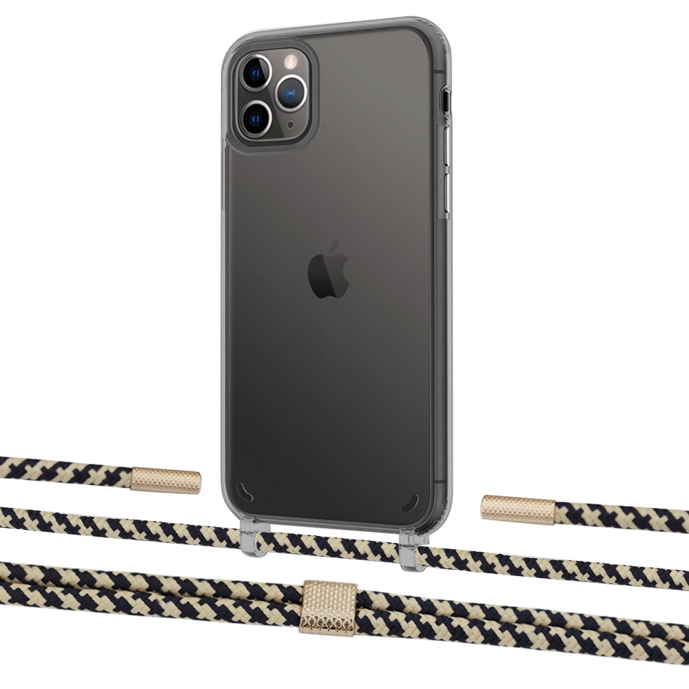 

Чехол Upex Crossbody Protection Case для iPhone 11 Pro Max Dark with Twine Copper and Fausset Gold