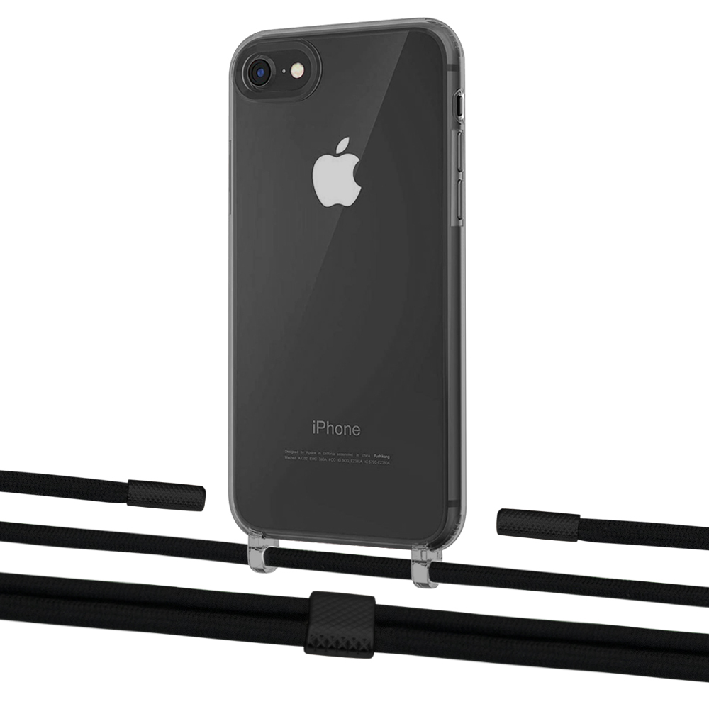 

Чехол Upex Crossbody Protection Case для iPhone SE 2020 | 8 | 7 Dark with Twine Black and Fausset Matte Black
