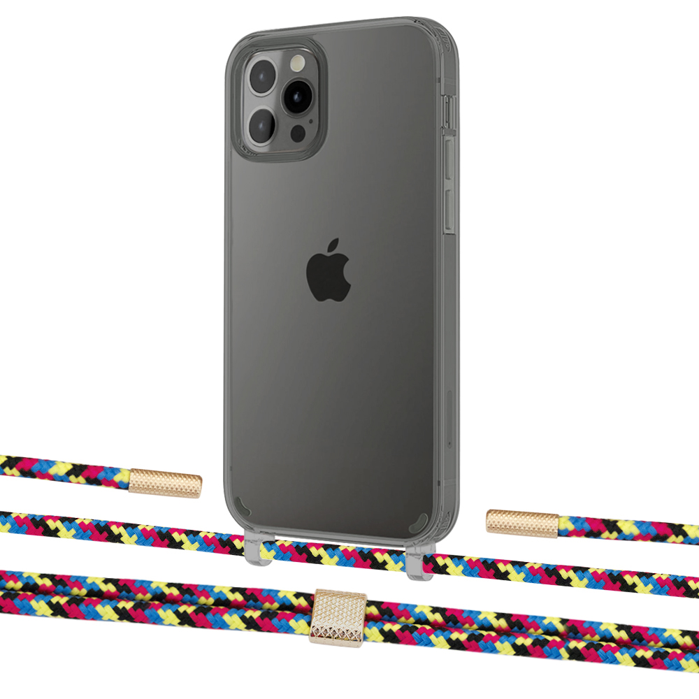 

Чехол Upex Crossbody Protection Case для iPhone 12 Pro Max Dark with Twine Critical Camouflage and Fausset Gold
