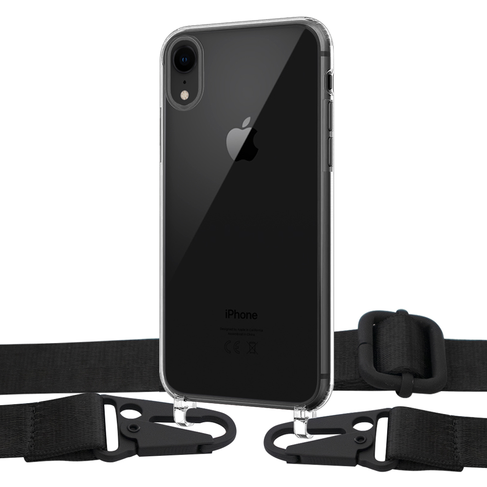 

Чехол Upex Crossbody Protection Case для iPhone XR Crystal with Harness Black