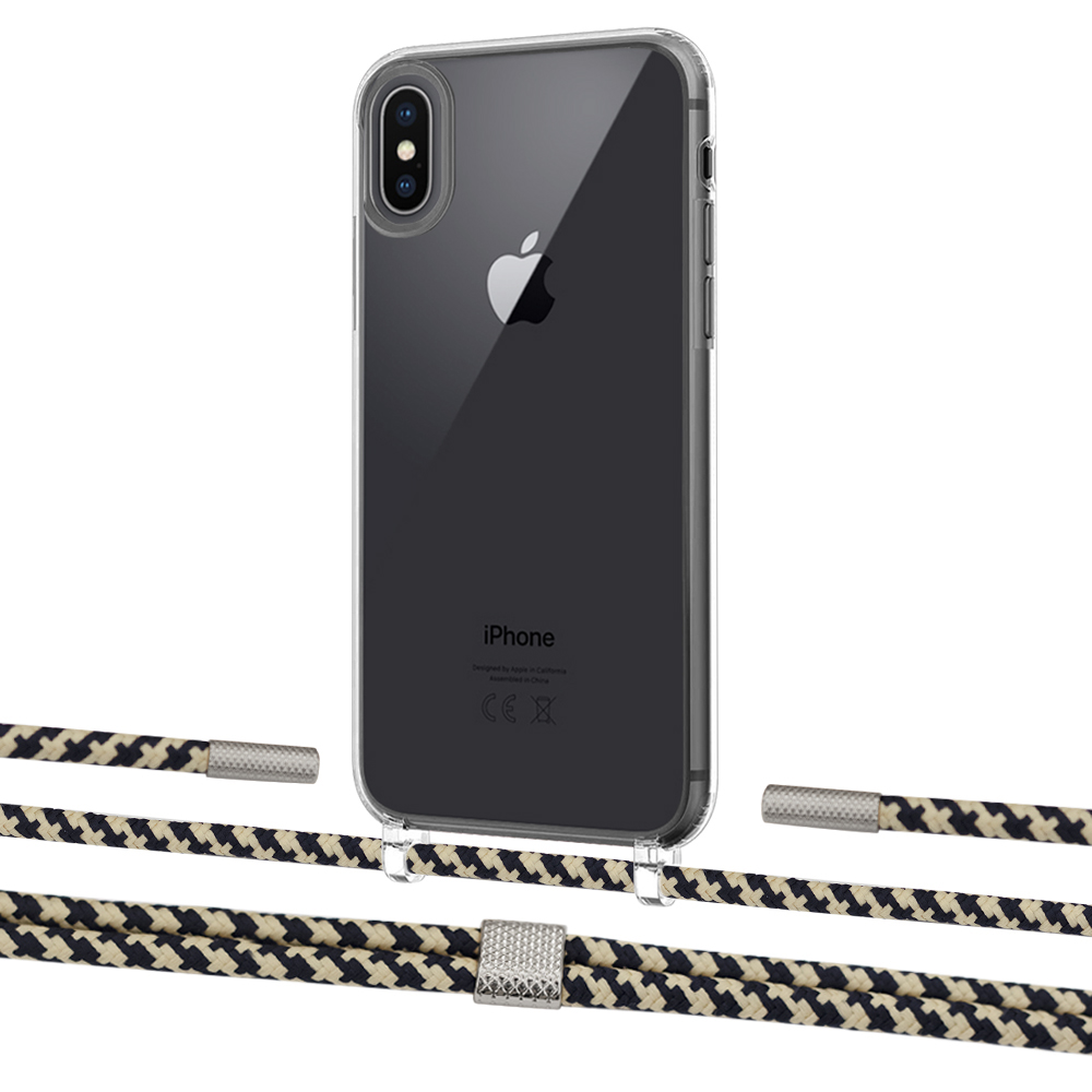 

Чехол Upex Crossbody Protection Case для iPhone XS Max Crystal with Twine Copper and Fausset Silver