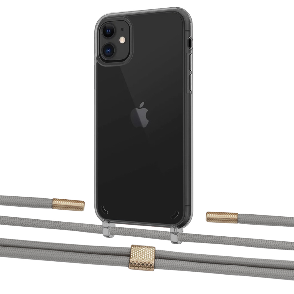 

Чехол Upex Crossbody Protection Case для iPhone 11 Dark with Twine Gray and Fausset Gold