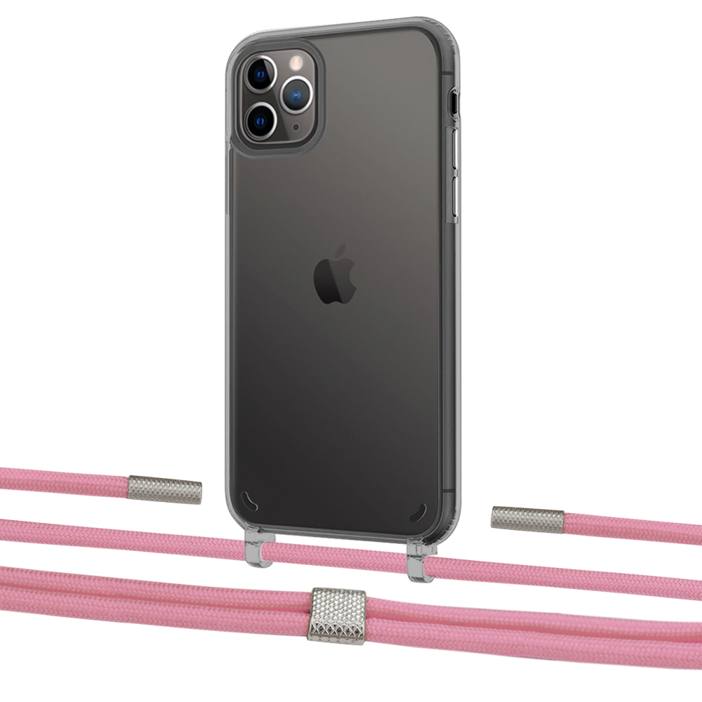 

Чехол Upex Crossbody Protection Case для iPhone 11 Pro Max Dark with Twine Coral and Fausset Silver