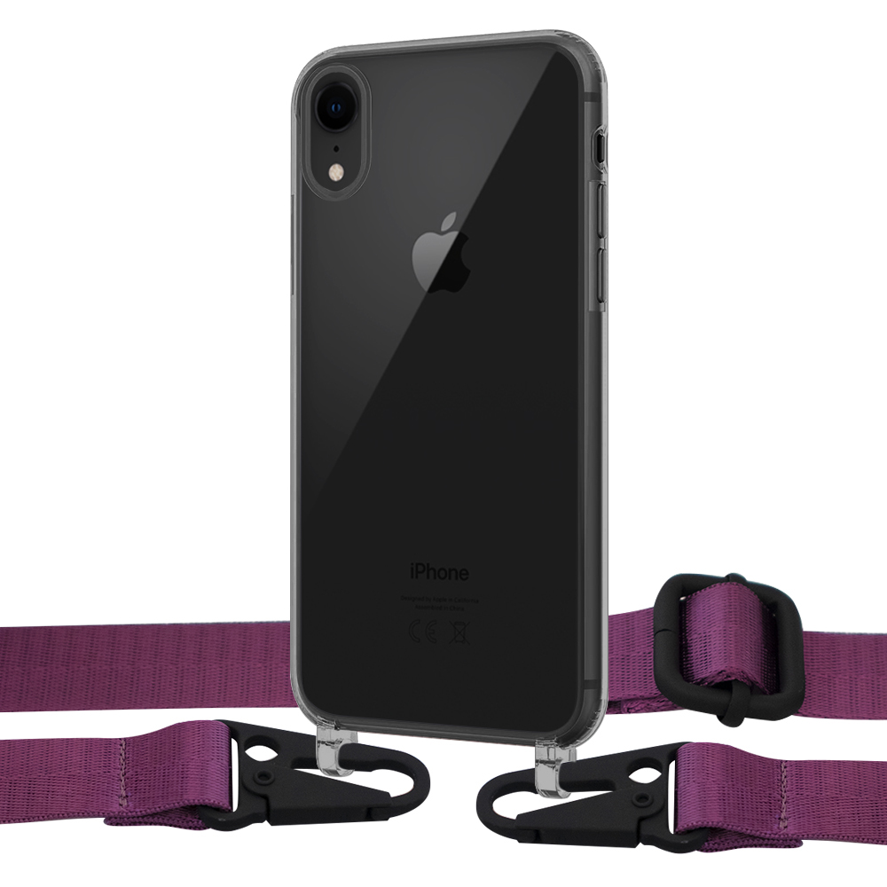 

Чехол Upex Crossbody Protection Case для iPhone XR Dark with Harness Amethyst