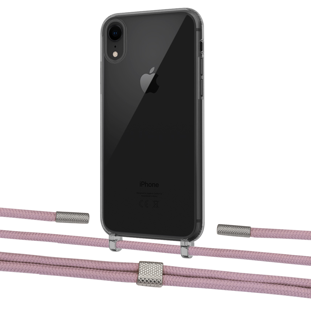 

Чехол Upex Crossbody Protection Case для iPhone XR Dark with Twine Rose Gold and Fausset Silver