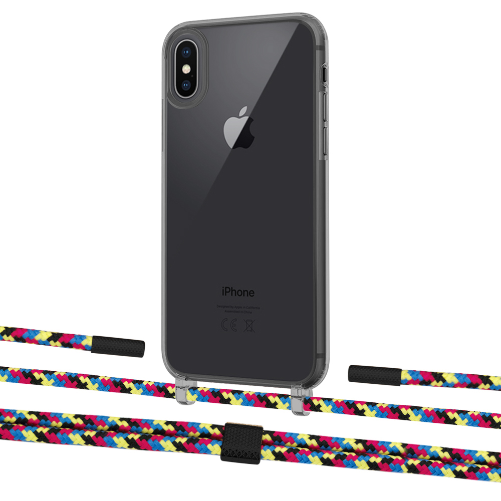 

Чехол Upex Crossbody Protection Case для iPhone XS Max Dark with Twine Critical Camouflage and Fausset Matte Black