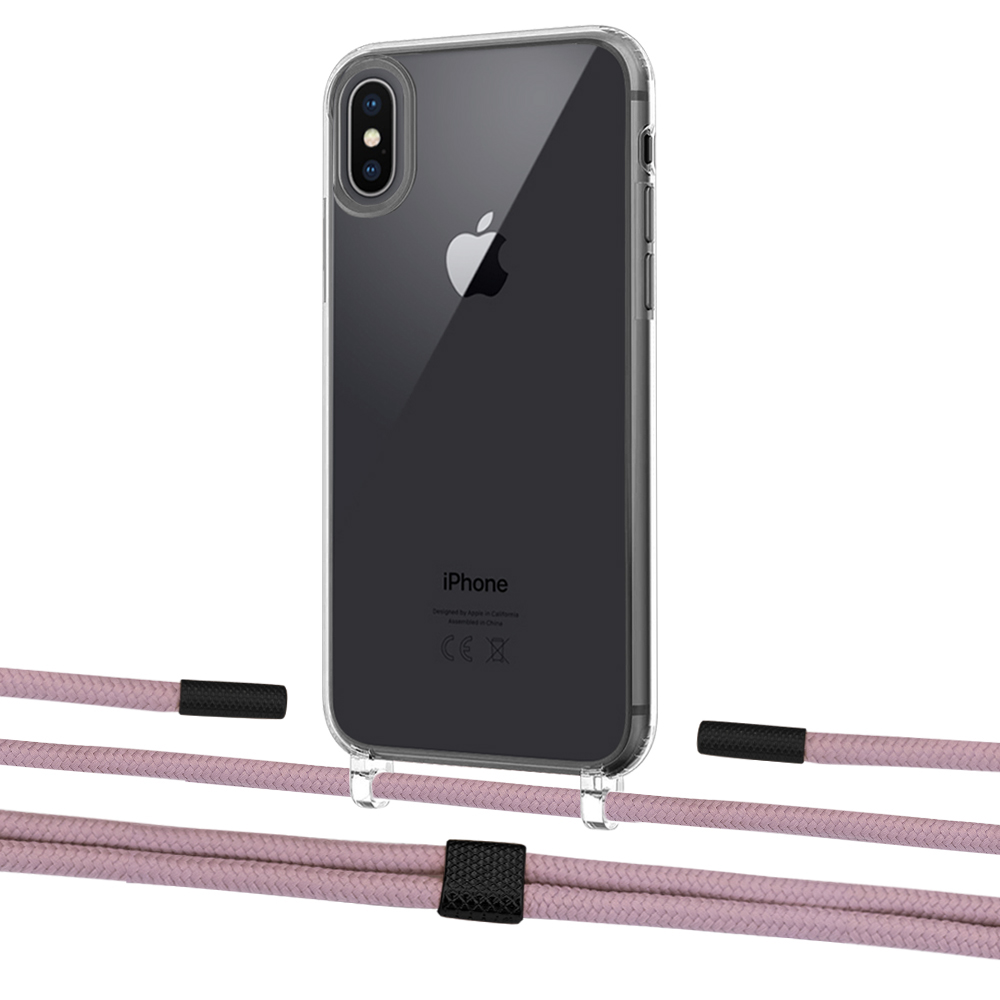 

Чехол Upex Crossbody Protection Case для iPhone XS Max Crystal with Twine Rose Gold and Fausset Matte Black