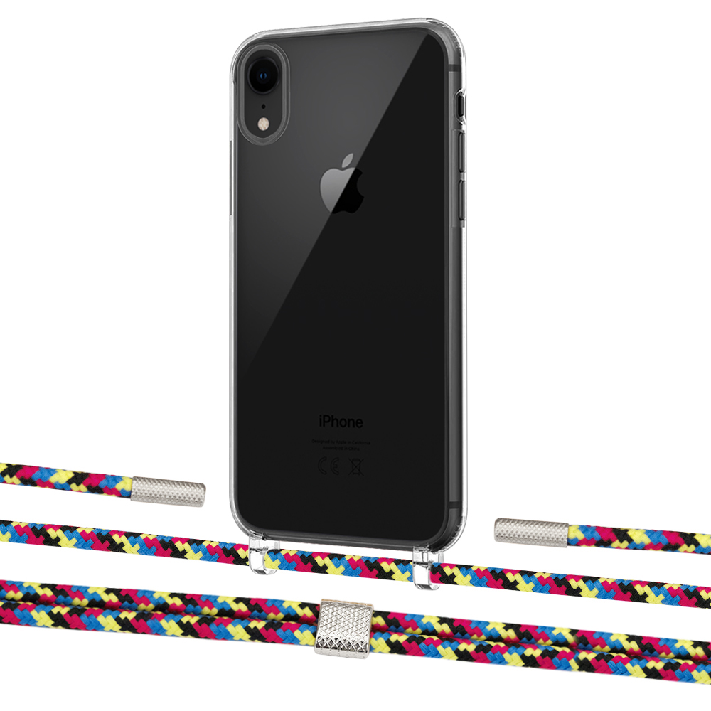 

Чехол Upex Crossbody Protection Case для iPhone XR Crystal with Twine Critical Camouflage and Fausset Silver